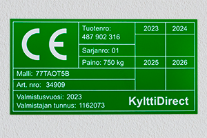 Kaiverrettu CE-kilpi