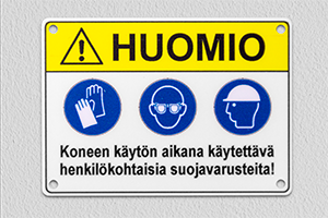 Ohjekyltti neliväritulostettu muovikyltti