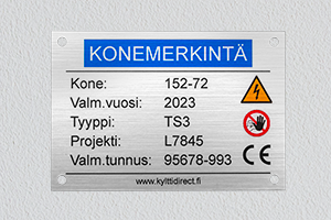 Konekilpi harjattu alumiinitehoste