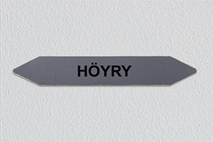 Virtaussuunta tarra höyry